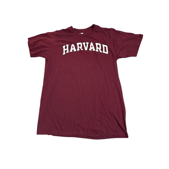 Adidas Harvard University T-Shirt Size Medium Maroon The Go-To Tee‎ 100% Cotton - Picture 1 of 6